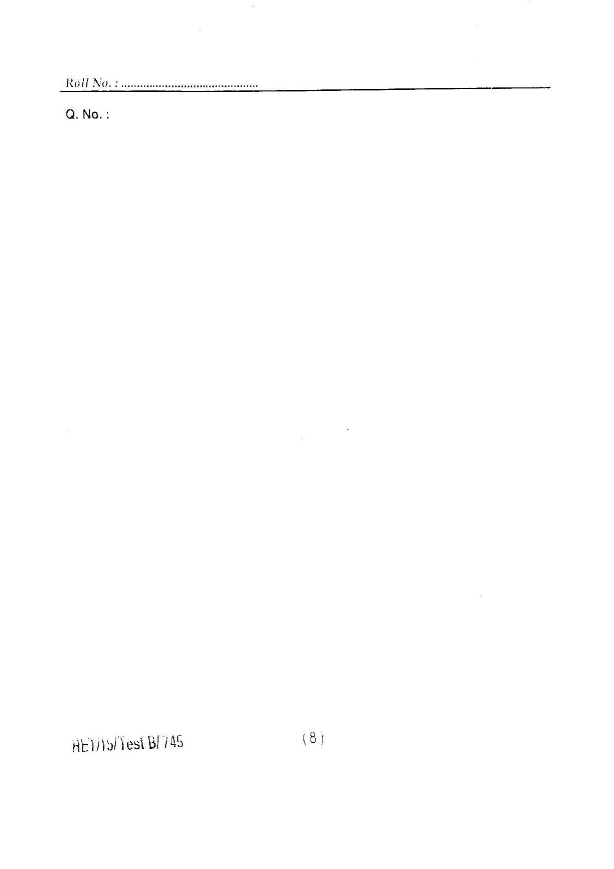 BHU RET AG. ENGG. (AG STATISTICS) 2015 Question Paper - Page 10