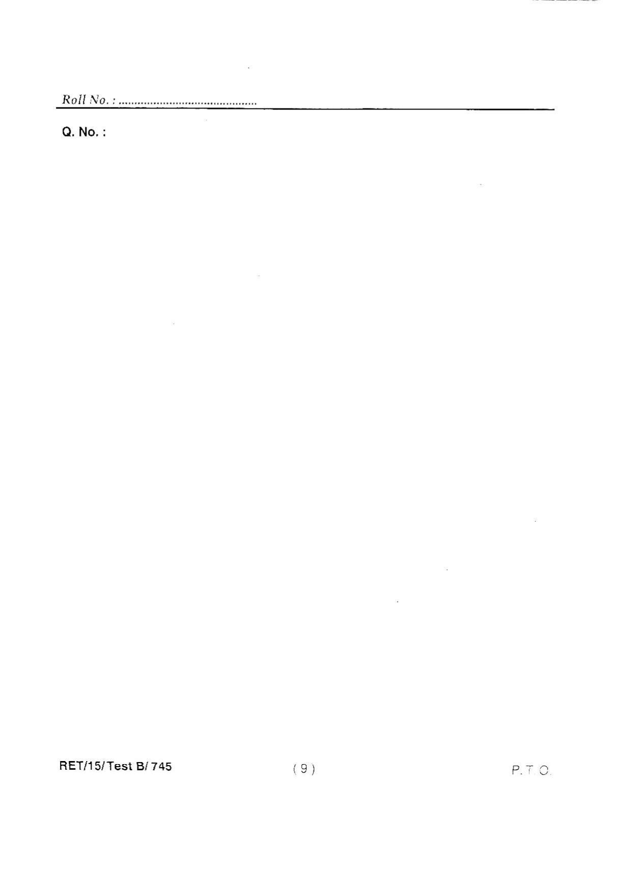 BHU RET AG. ENGG. (AG STATISTICS) 2015 Question Paper - Page 11