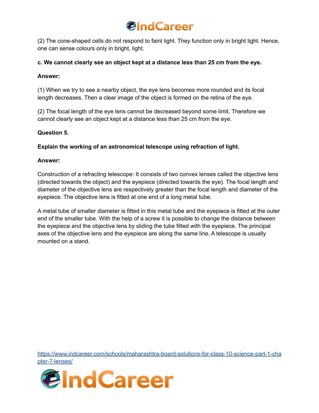 Maharashtra Board Solutions for Class 10- Science (Part 1): Chapter 7- Lenses - Page 9