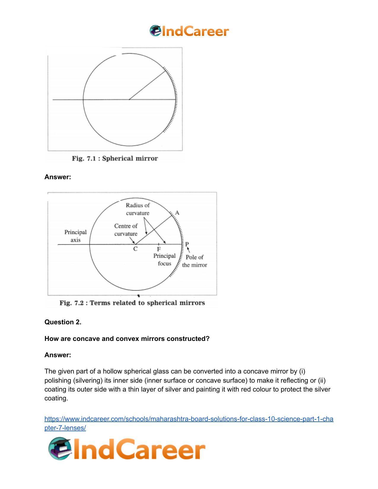 Maharashtra Board Solutions for Class 10- Science (Part 1): Chapter 7- Lenses - Page 16