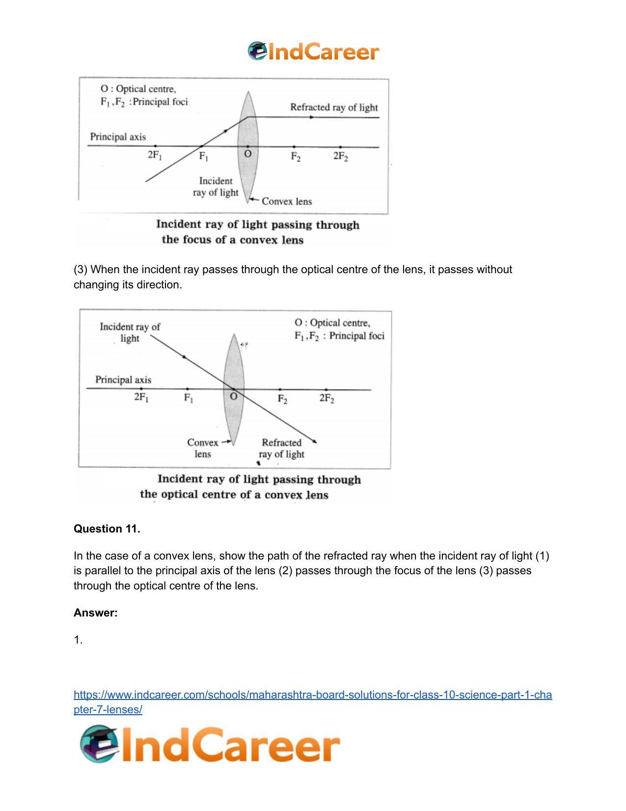 Maharashtra Board Solutions for Class 10- Science (Part 1): Chapter 7- Lenses - Page 47