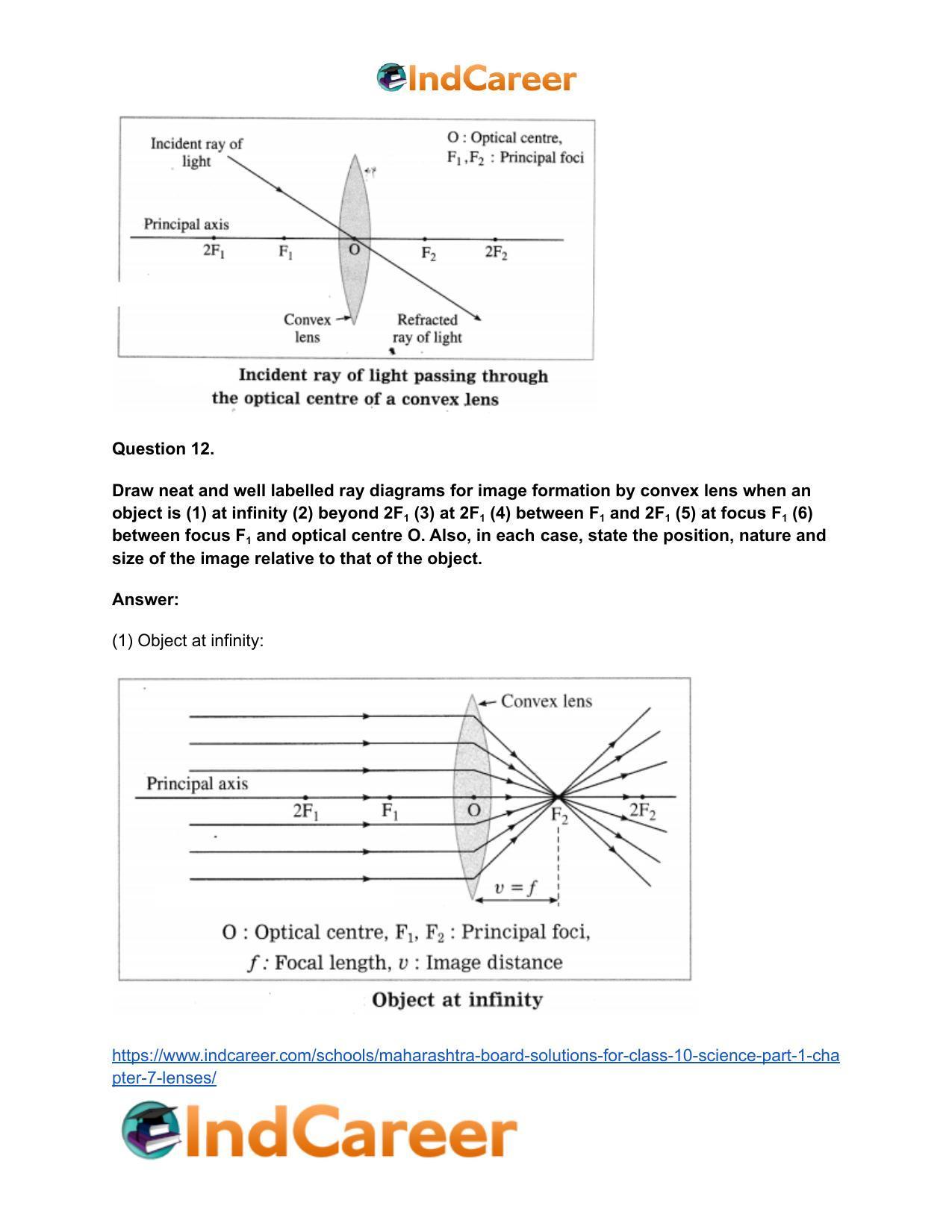 Maharashtra Board Solutions for Class 10- Science (Part 1): Chapter 7- Lenses - Page 49