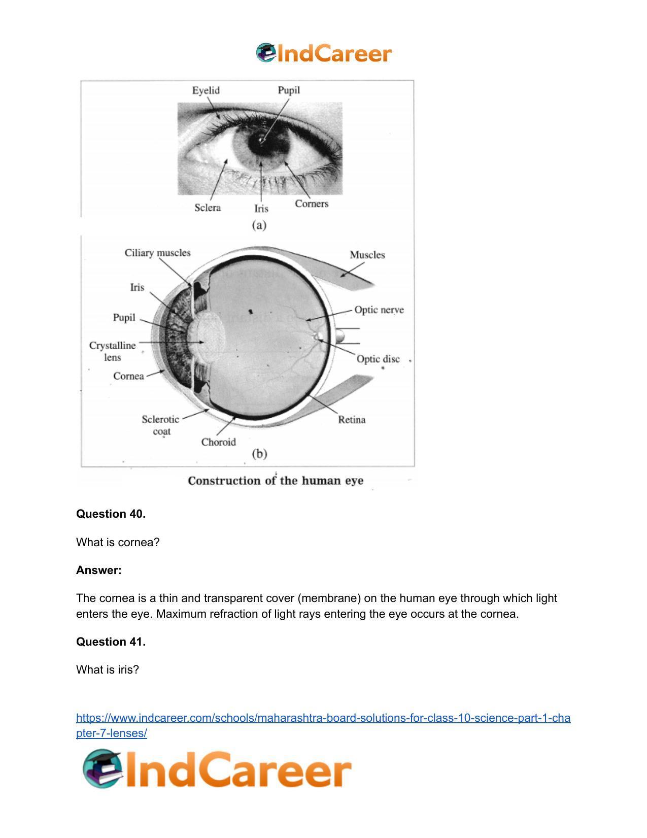 Maharashtra Board Solutions for Class 10- Science (Part 1): Chapter 7- Lenses - Page 68