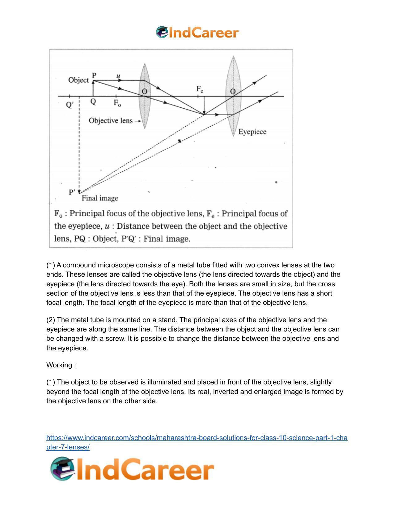 Maharashtra Board Solutions for Class 10- Science (Part 1): Chapter 7- Lenses - Page 88