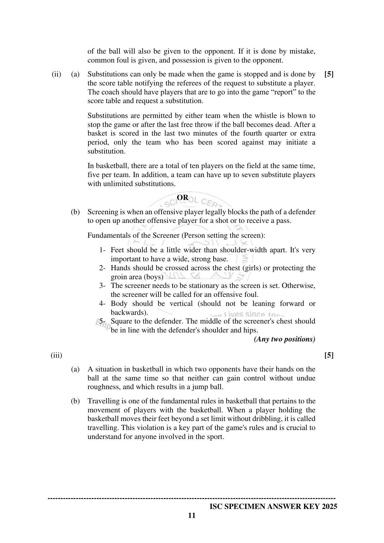 ISC Class 12 2025 PHYSICAL EDUCATION Paper-1 (SQP & AK) Specimen Paper - Page 20