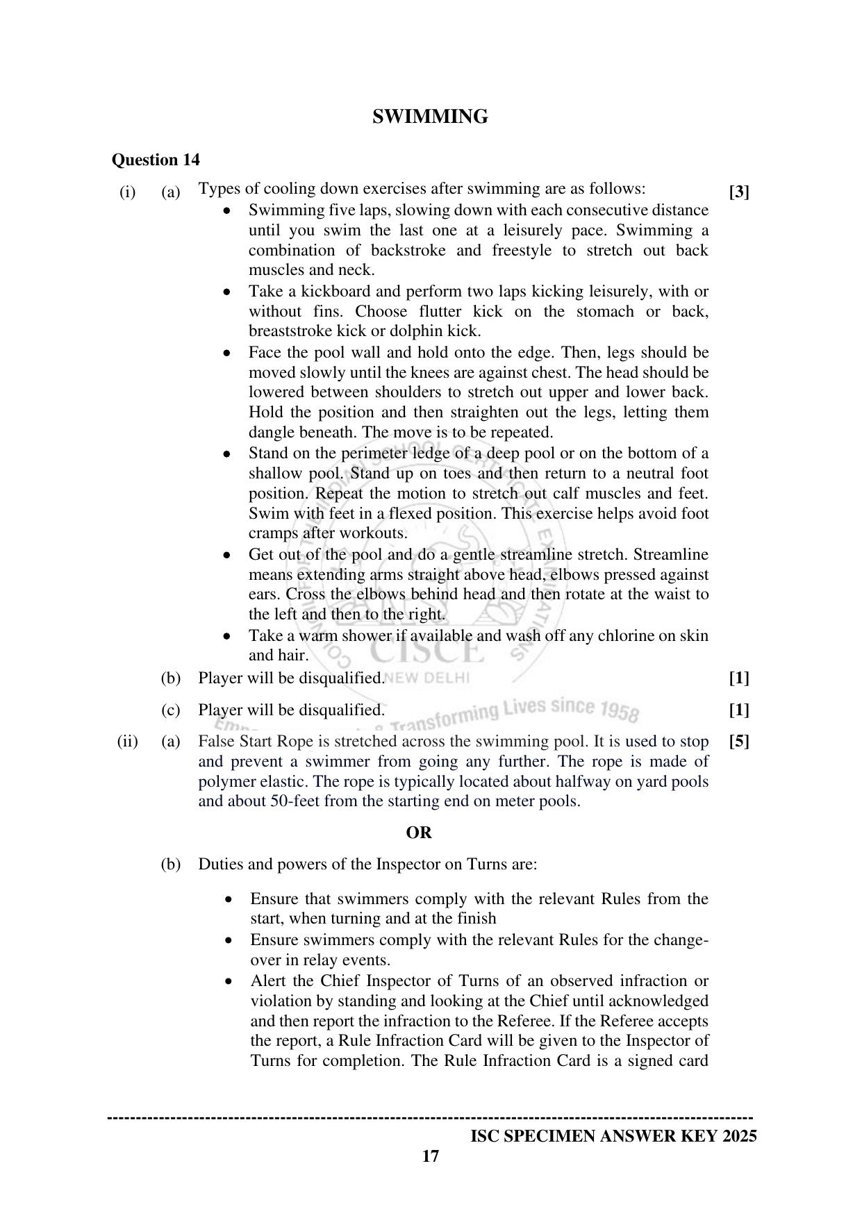 ISC Class 12 2025 PHYSICAL EDUCATION Paper-1 (SQP & AK) Specimen Paper - Page 26