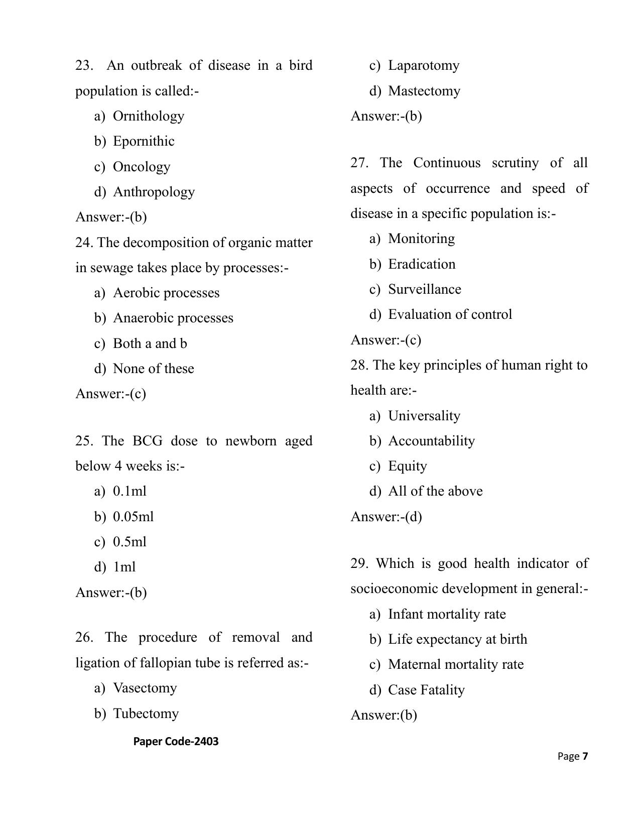 HP M.Sc. Nursing 2024 Question Paper Answer Key - Page 7
