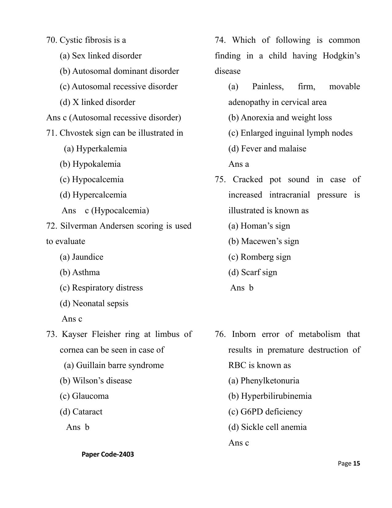 HP M.Sc. Nursing 2024 Question Paper Answer Key - Page 15