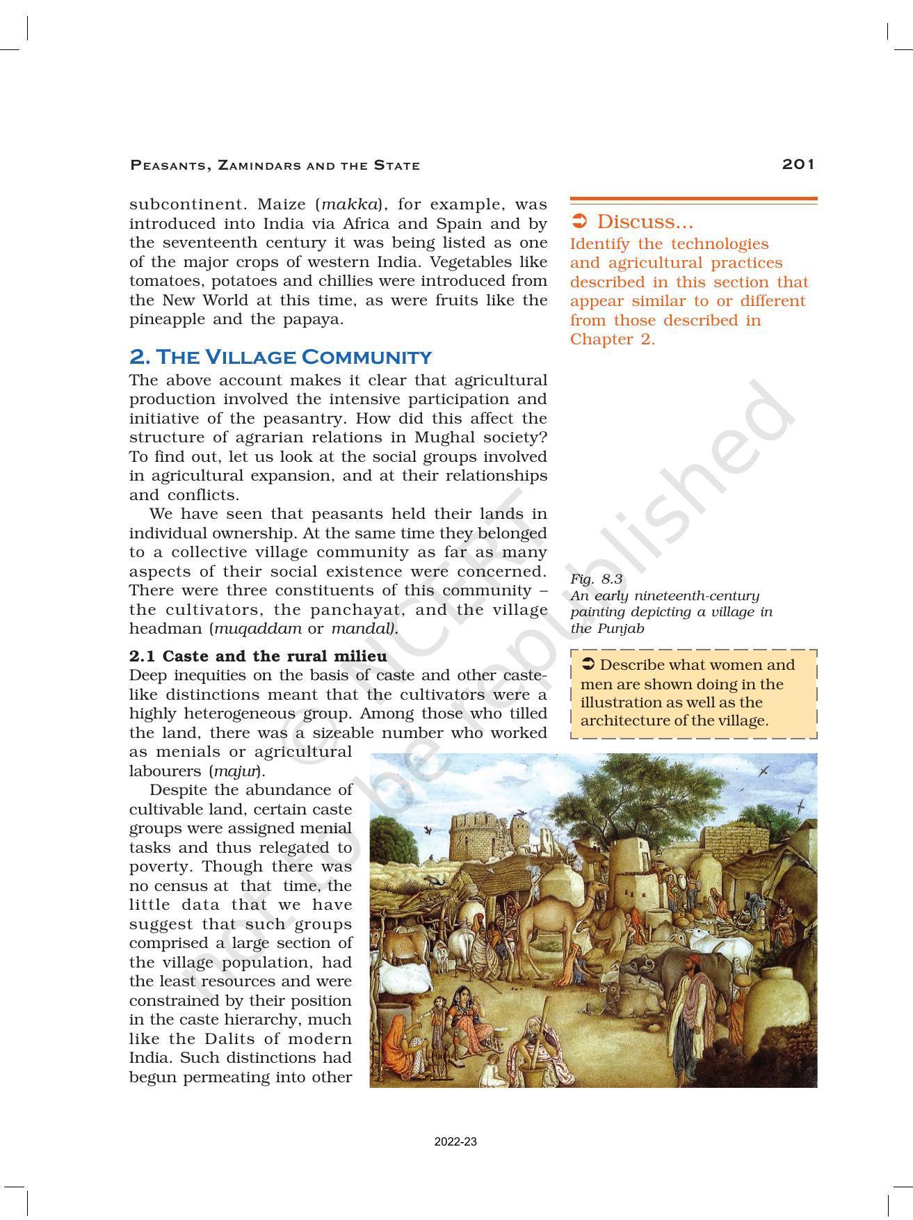 NCERT Book for Class 12 History (Part-II) Chapter 8 Peasants, Zamindars, and the State - Page 6