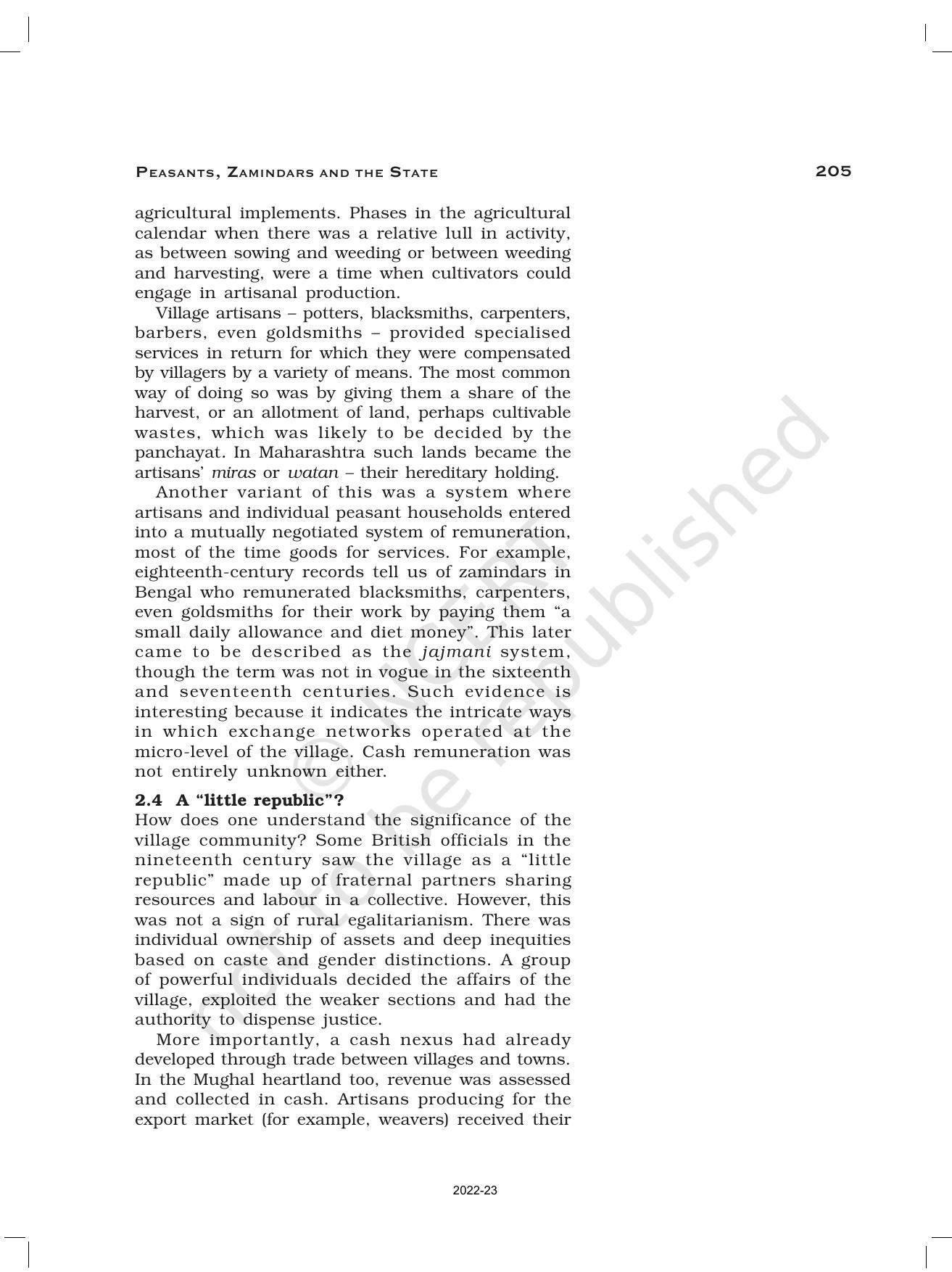 NCERT Book for Class 12 History (Part-II) Chapter 8 Peasants, Zamindars, and the State - Page 10
