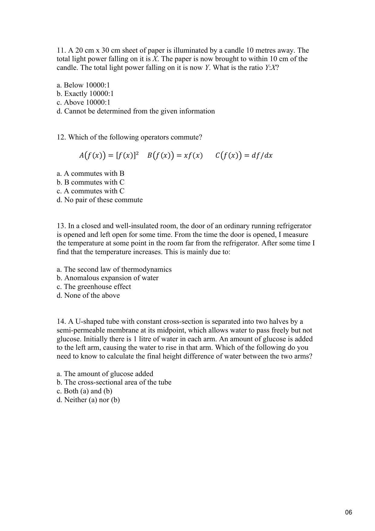 TIFR GS 2016 Biology Question Paper - Page 7