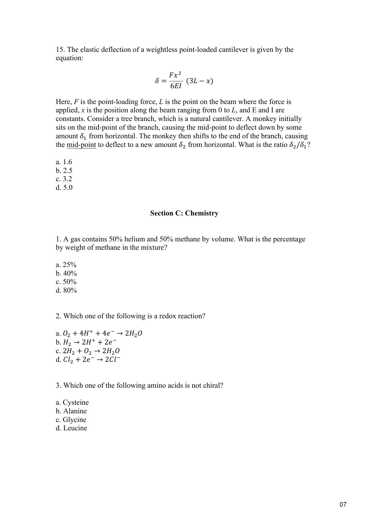 TIFR GS 2016 Biology Question Paper - Page 8