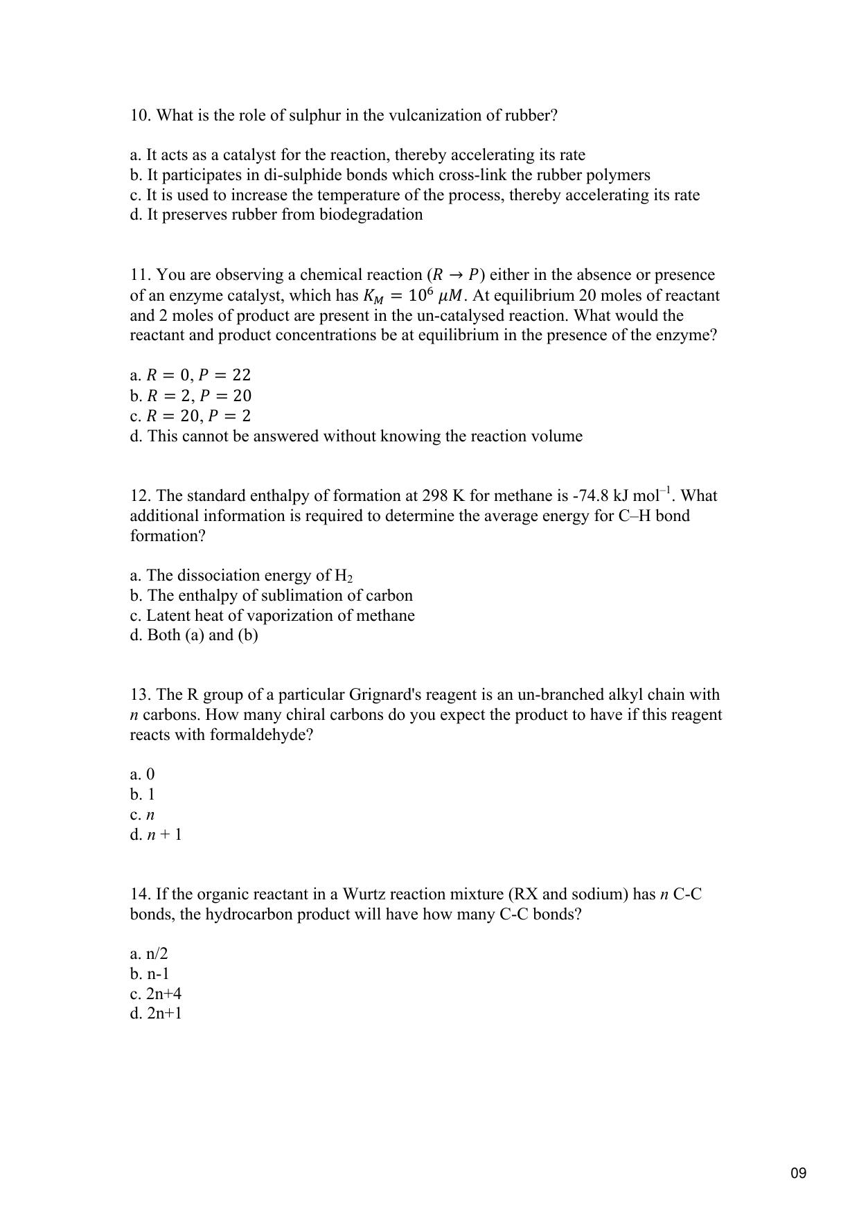TIFR GS 2016 Biology Question Paper - Page 10