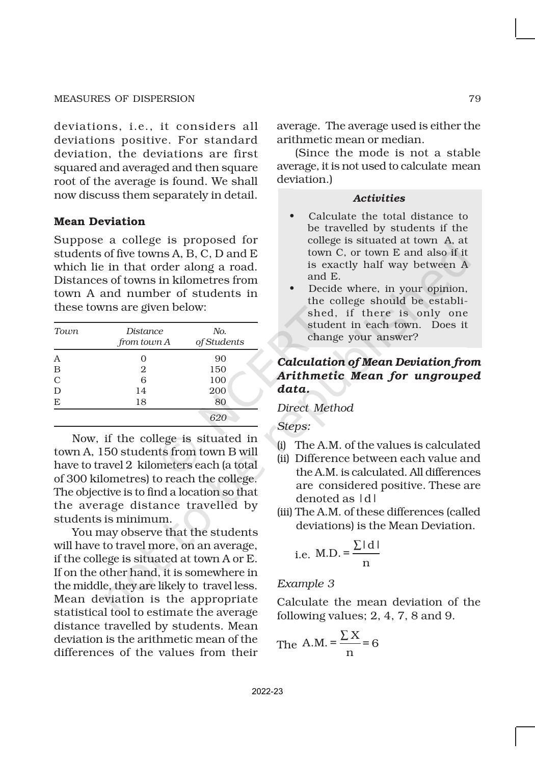 NCERT Book for Class 11 Economics (Statistic Economics) Chapter 6 Measures of Dispersion - Page 6