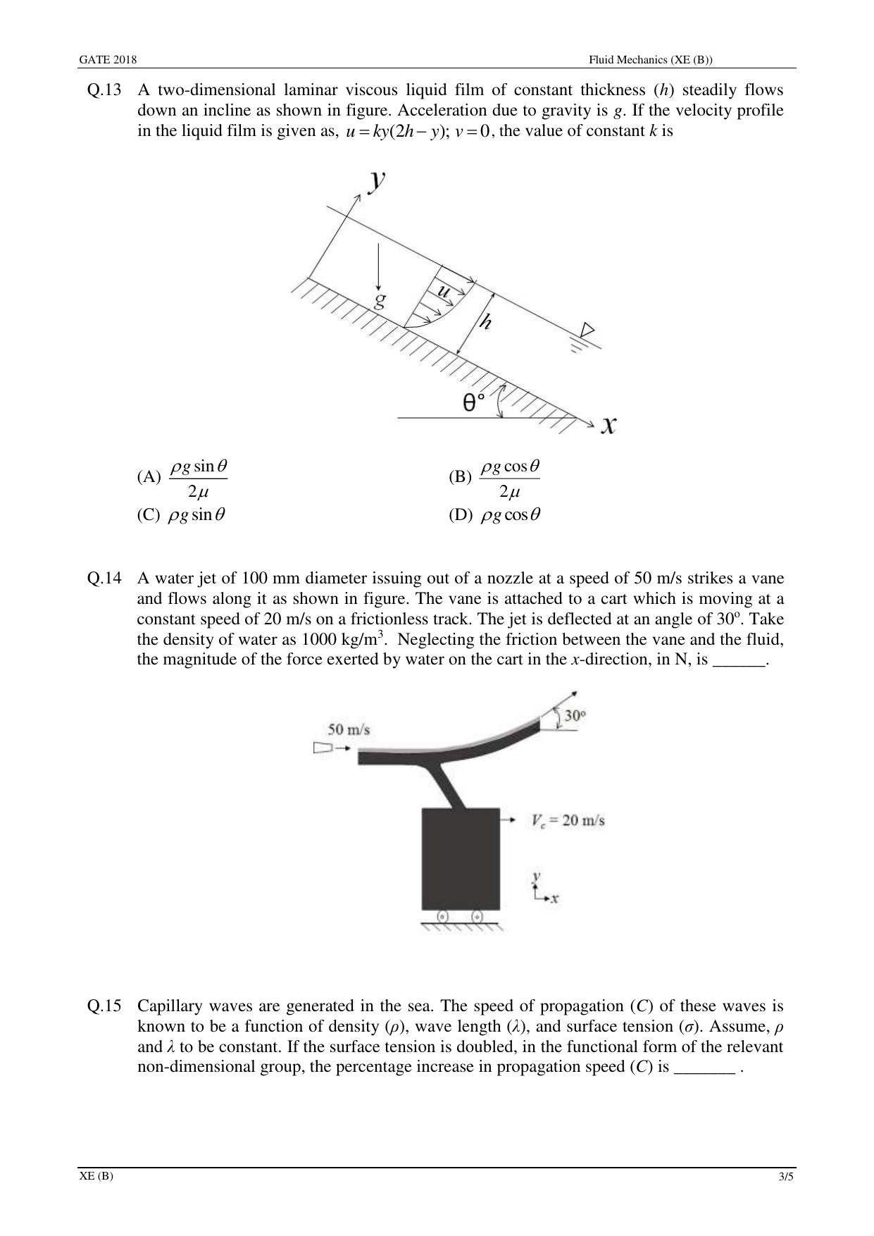 GATE 2018 Engineering Sciences (XE) Question Paper with Answer Key - Page 7