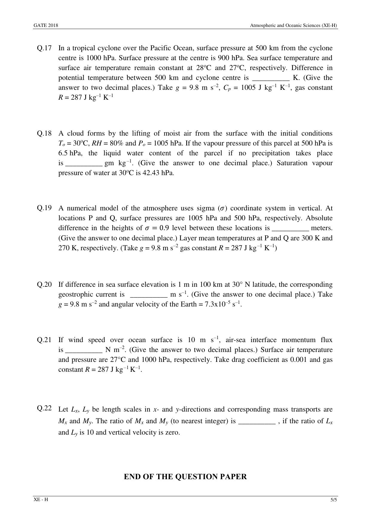 GATE 2018 Engineering Sciences (XE) Question Paper with Answer Key - Page 40
