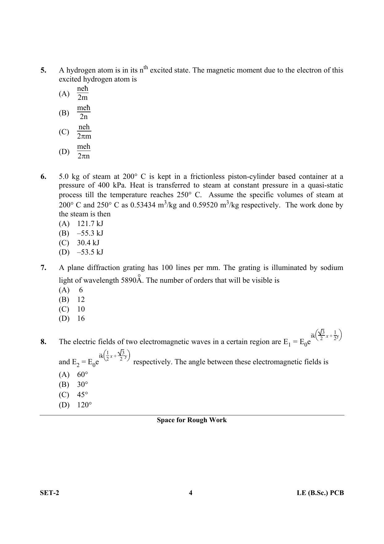 OJEE 2013 LE B.Sc PCB Set 2 Question Paper - Page 3