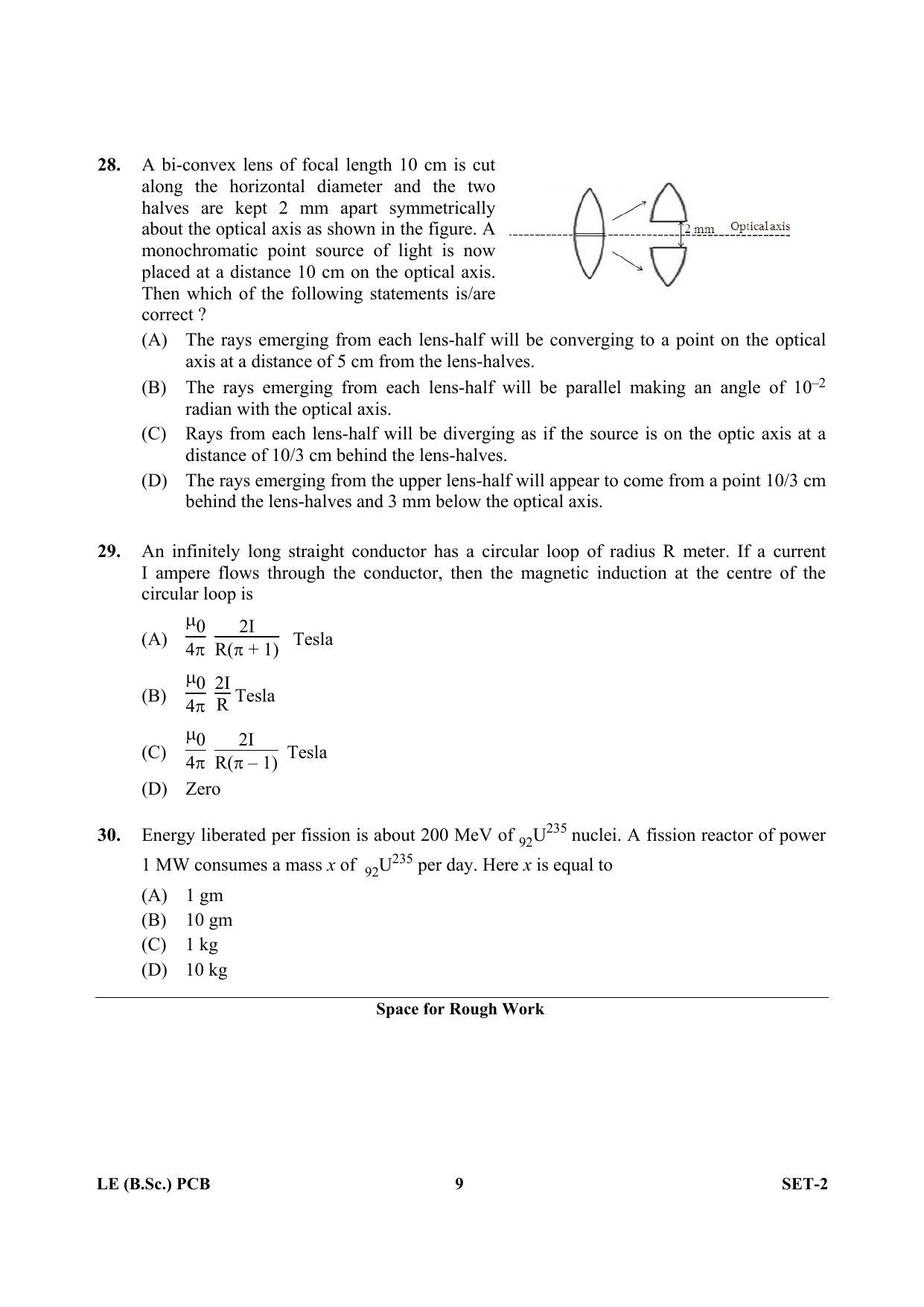 OJEE 2013 LE B.Sc PCB Set 2 Question Paper - Page 8