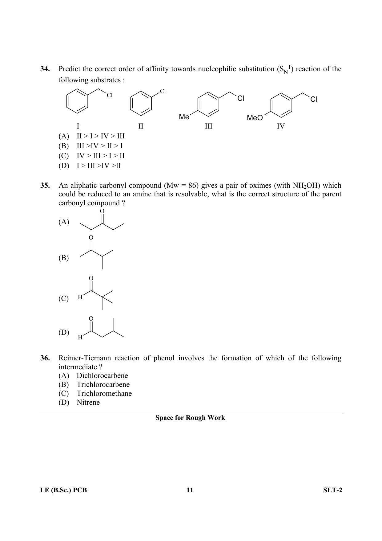 OJEE 2013 LE B.Sc PCB Set 2 Question Paper - Page 10