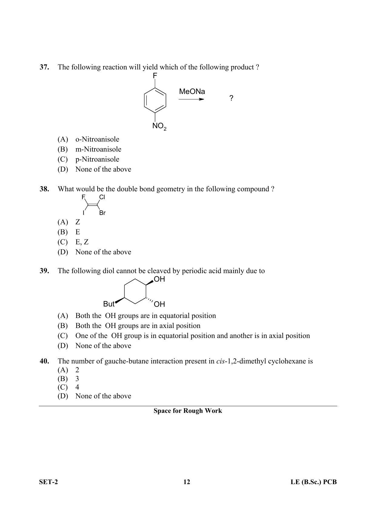 OJEE 2013 LE B.Sc PCB Set 2 Question Paper - Page 11
