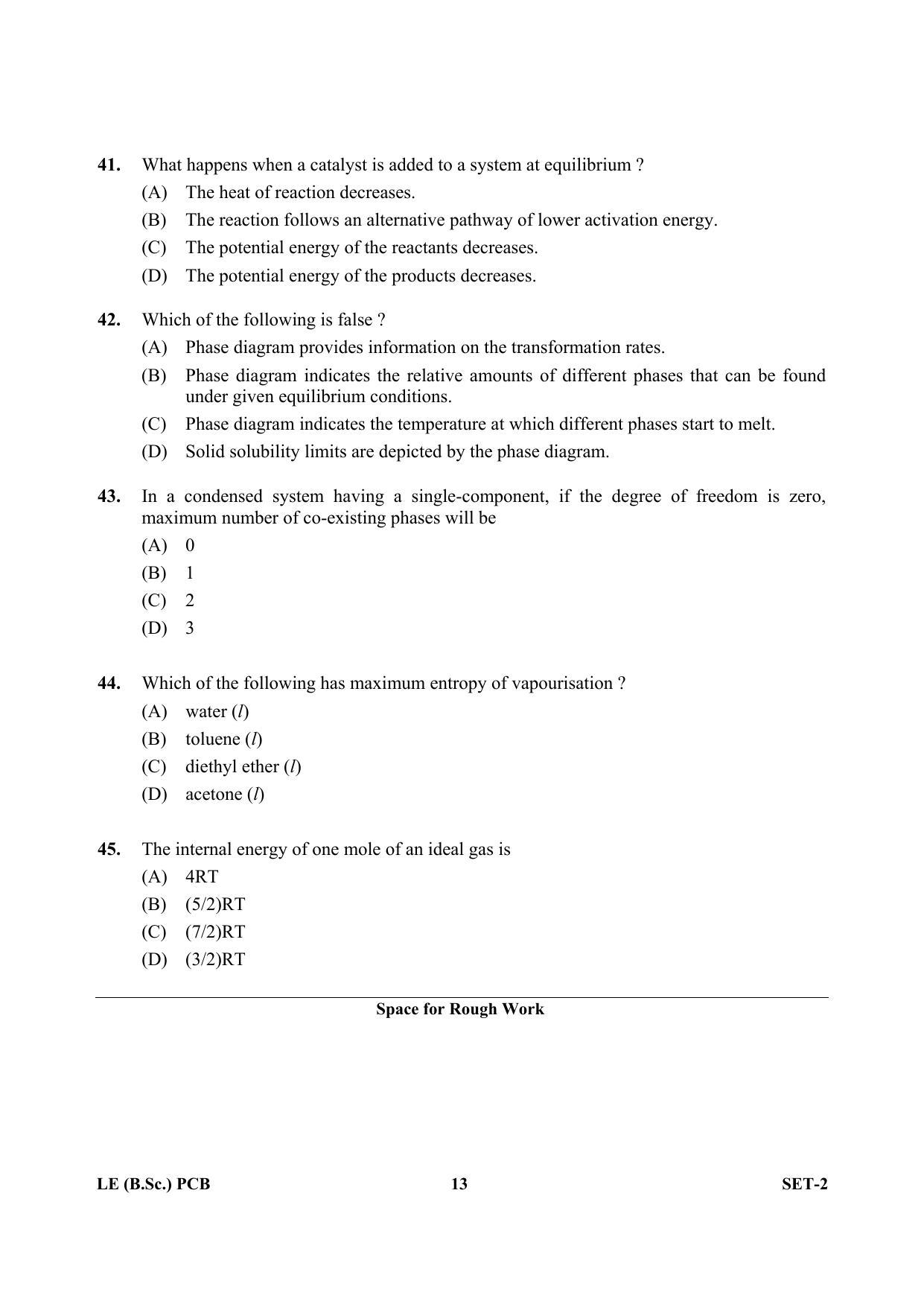 OJEE 2013 LE B.Sc PCB Set 2 Question Paper - Page 12