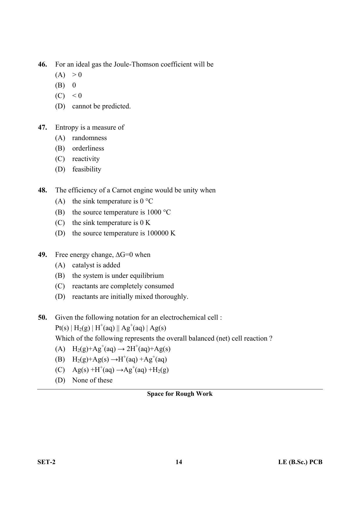 OJEE 2013 LE B.Sc PCB Set 2 Question Paper - Page 13