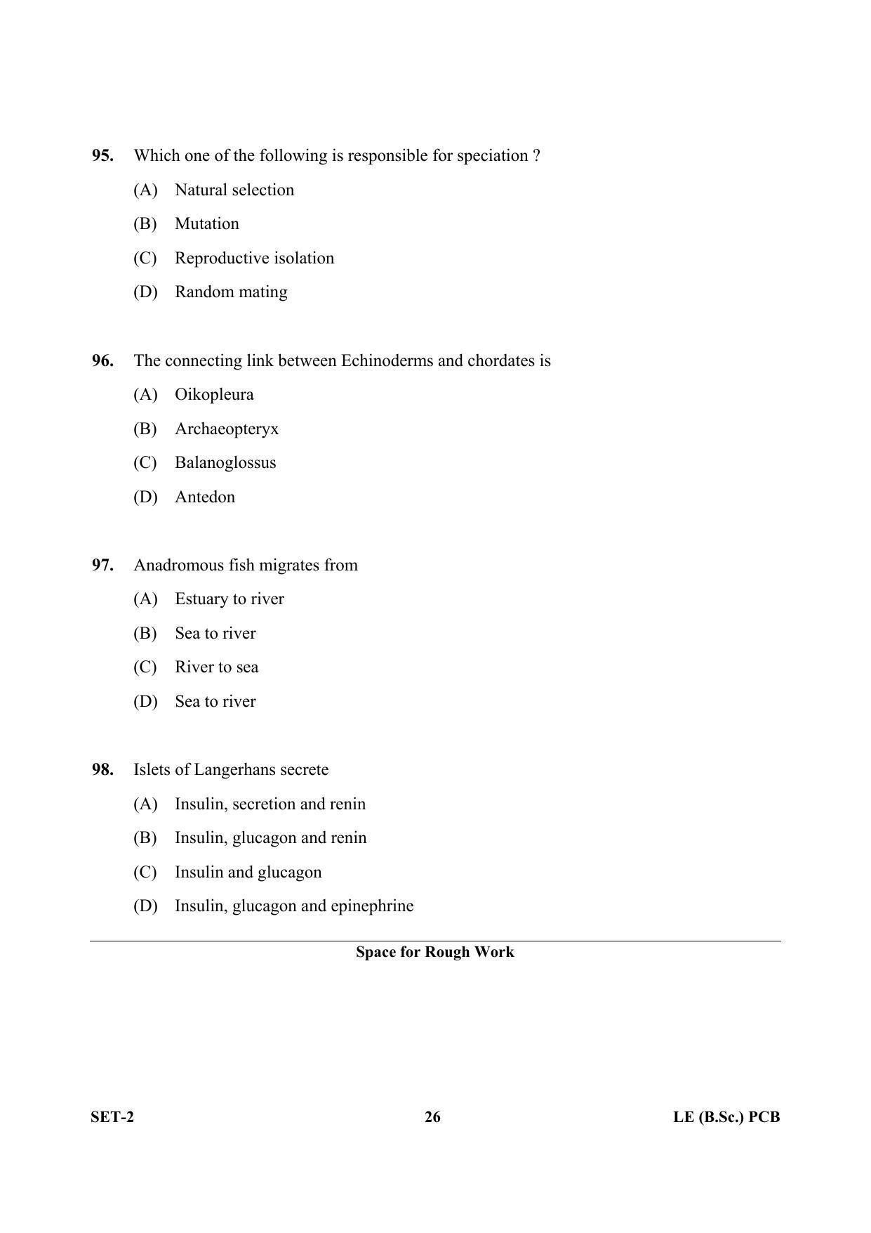 OJEE 2013 LE B.Sc PCB Set 2 Question Paper - Page 25