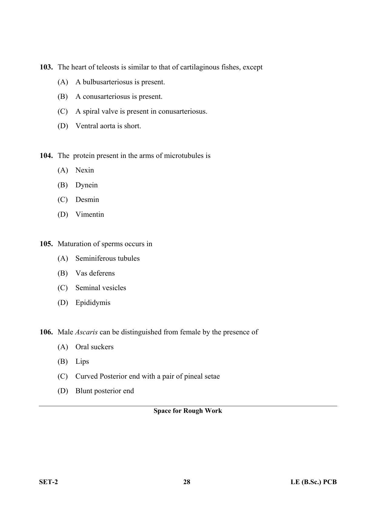 OJEE 2013 LE B.Sc PCB Set 2 Question Paper - Page 27