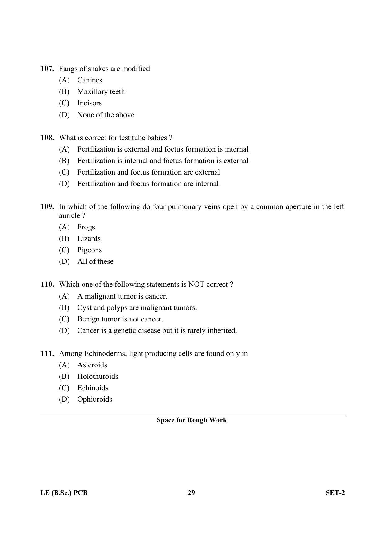 OJEE 2013 LE B.Sc PCB Set 2 Question Paper - Page 28