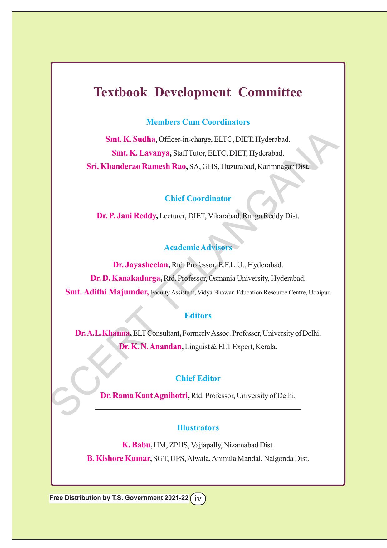 TS SCERT Class 1 English (Telugu Medium) Text Book - Page 6