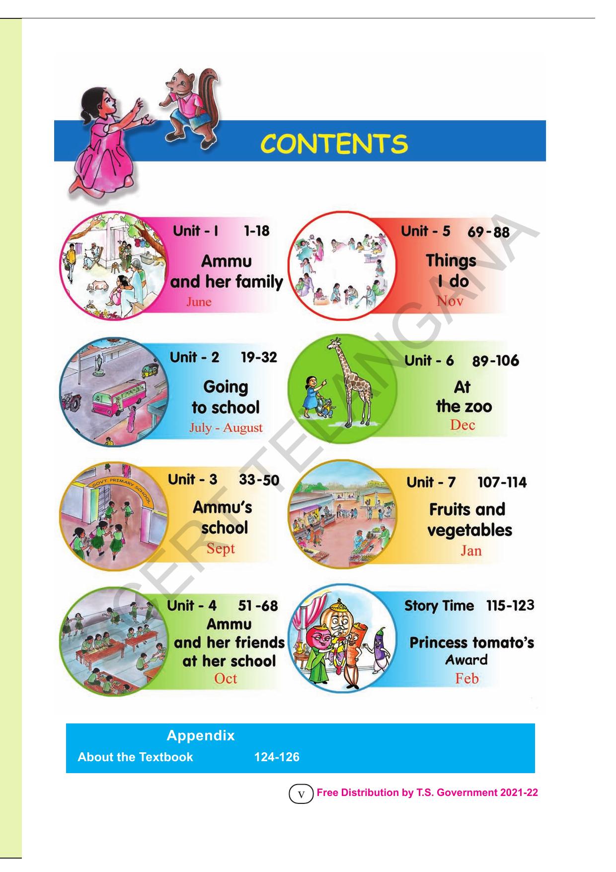 TS SCERT Class 1 English (Telugu Medium) Text Book - Page 7