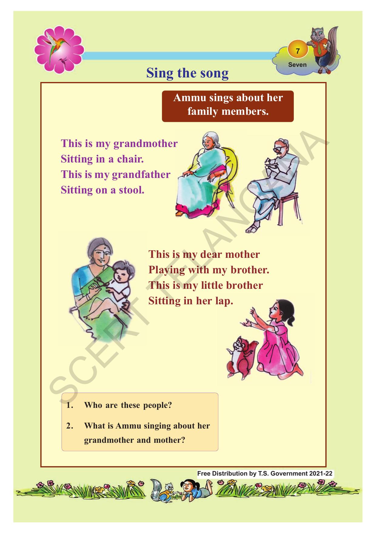 TS SCERT Class 1 English (Telugu Medium) Text Book - Page 15