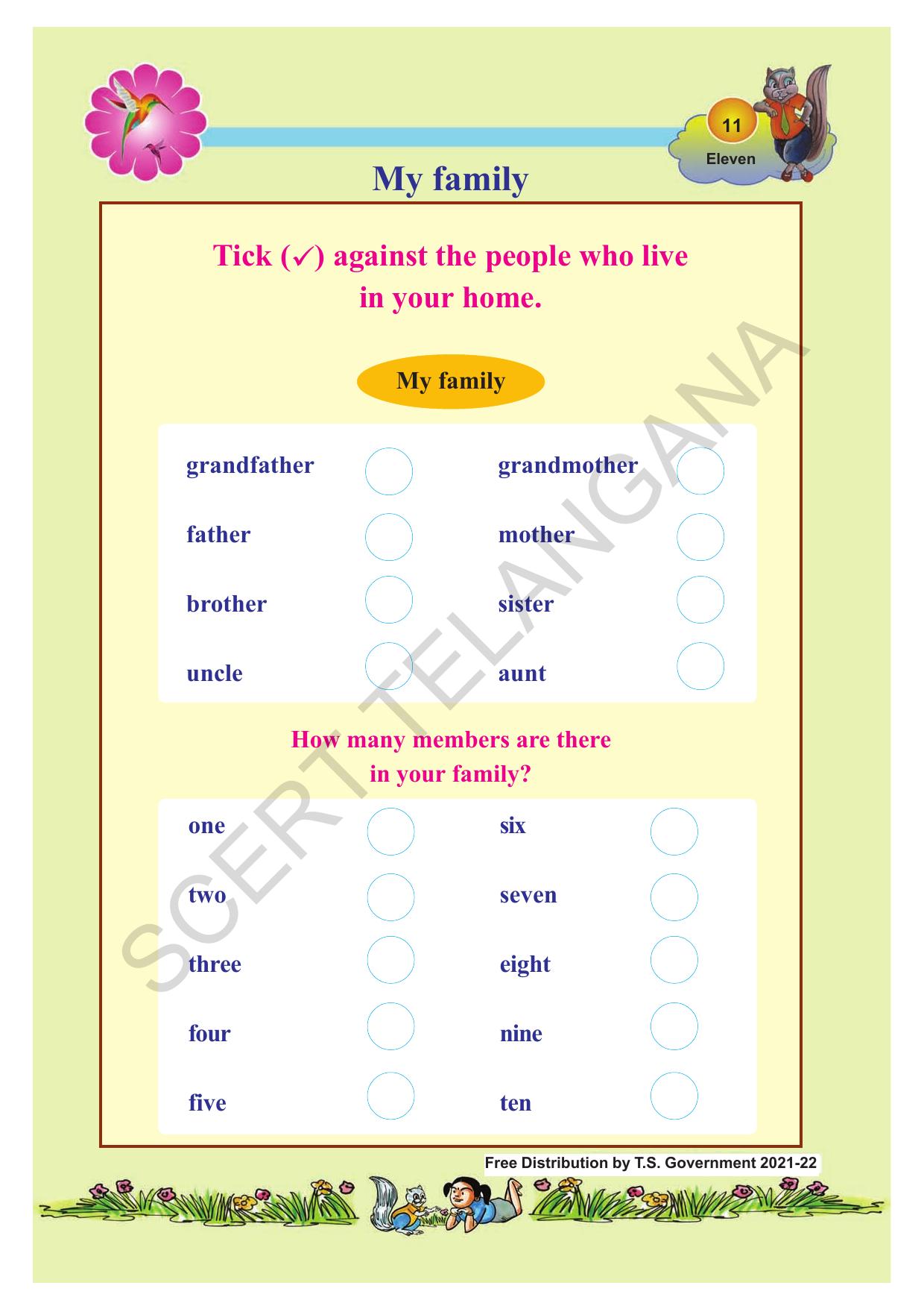 TS SCERT Class 1 English (Telugu Medium) Text Book - Page 19