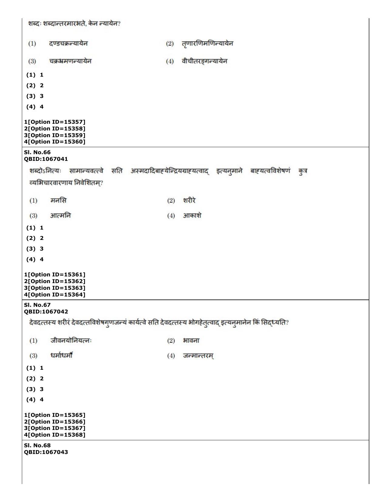 CUET (PG) 2022: PGQP-64 Nyaya Vaisheshika Prachin Nyaya (06-09-2022) Question Paper - Page 39