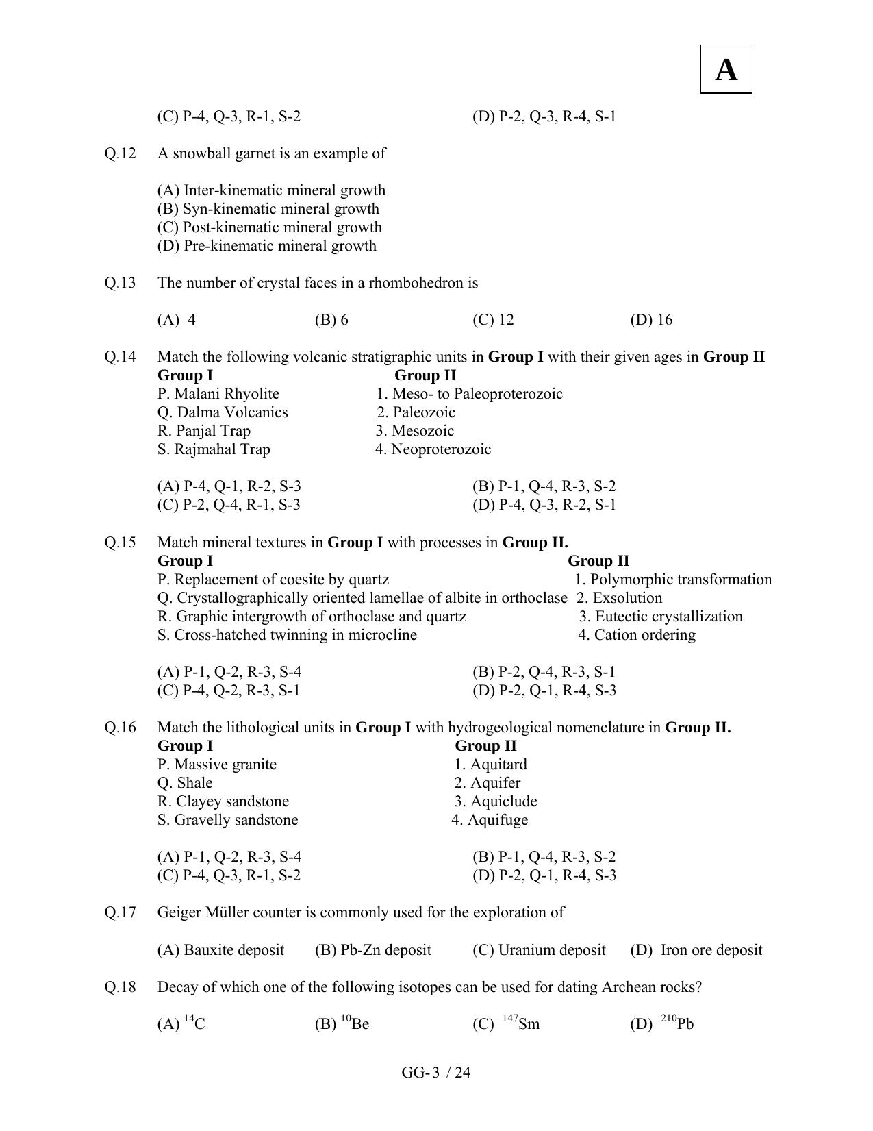 JAM 2012: GG Question Paper - Page 5