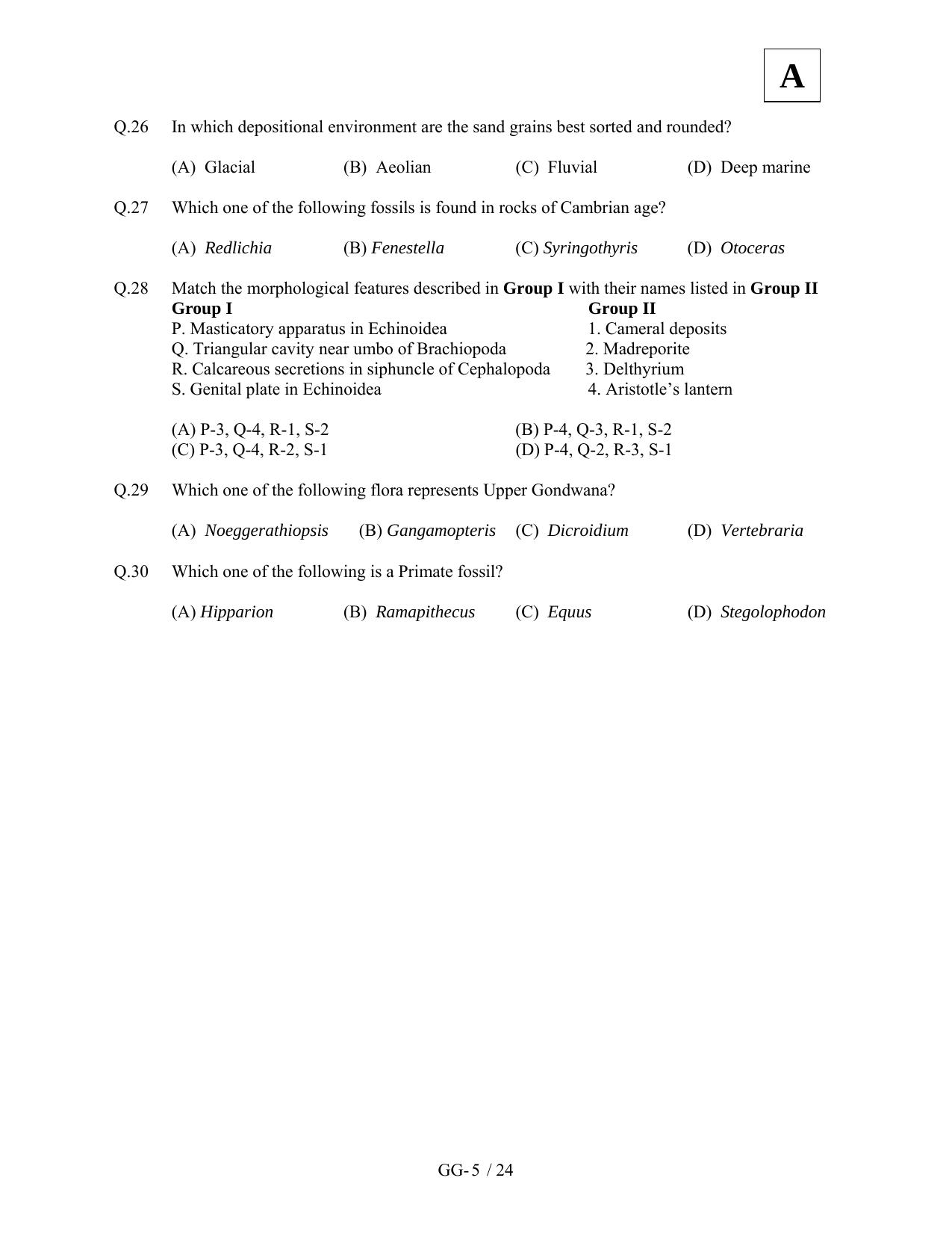 JAM 2012: GG Question Paper - Page 7