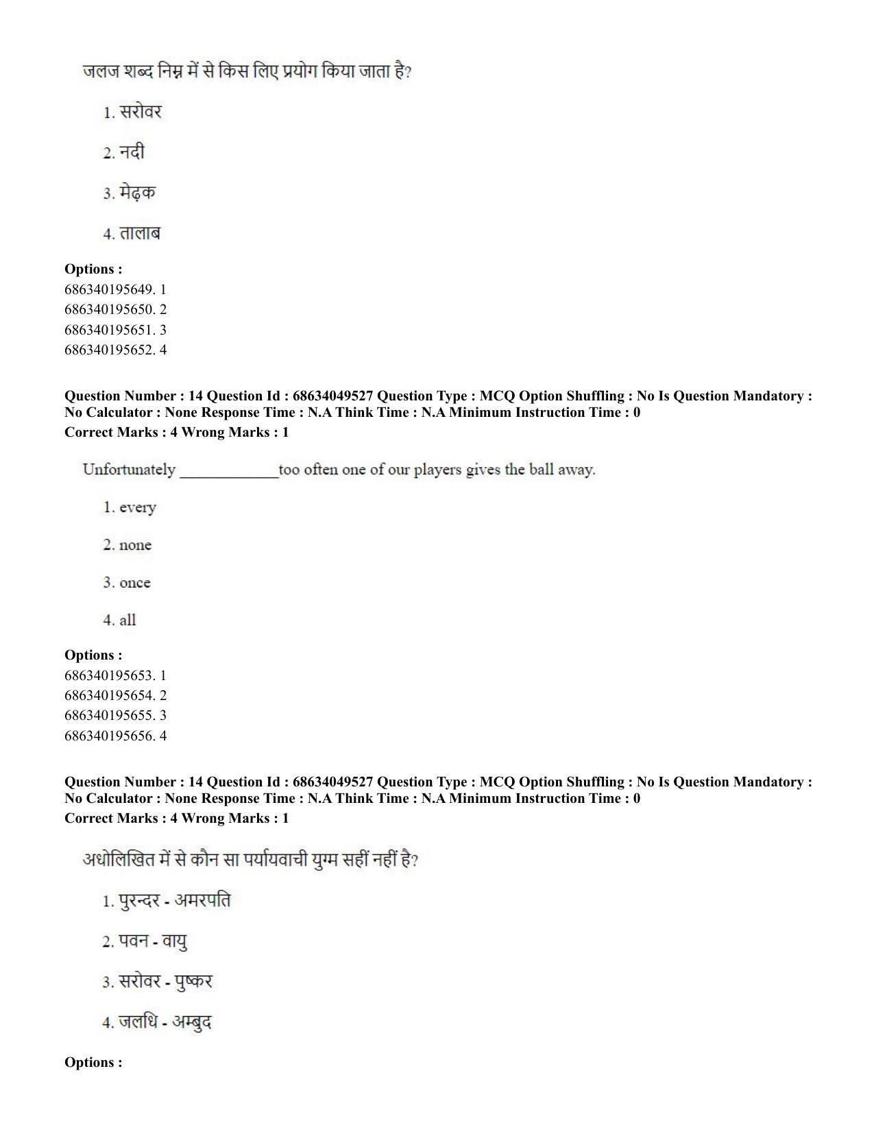 CUET PG 2023: COQP03 – B.Ed (Hin) - Shift 3 (2-07-2023) Question Paper - Page 14