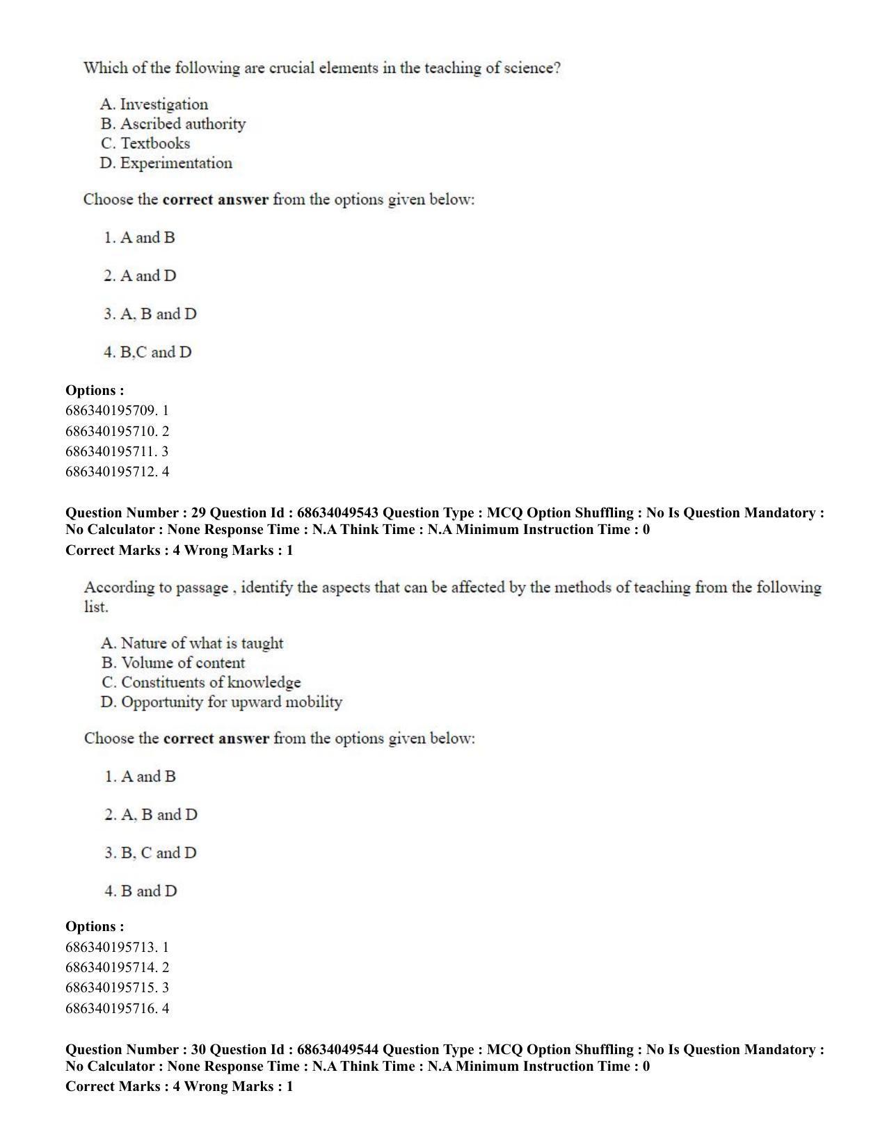 CUET PG 2023: COQP03 – B.Ed (Hin) - Shift 3 (2-07-2023) Question Paper - Page 26