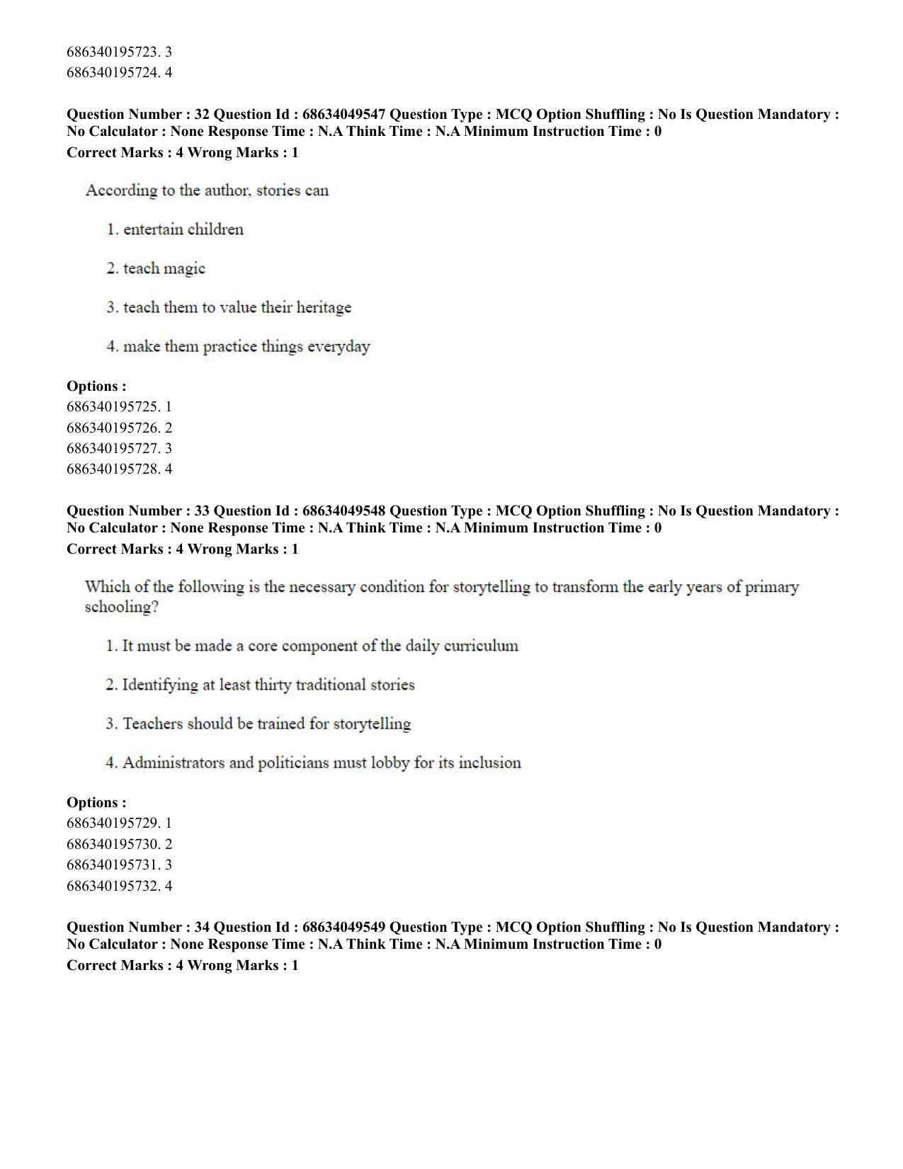 CUET PG 2023: COQP03 – B.Ed (Hin) - Shift 3 (2-07-2023) Question Paper - Page 32