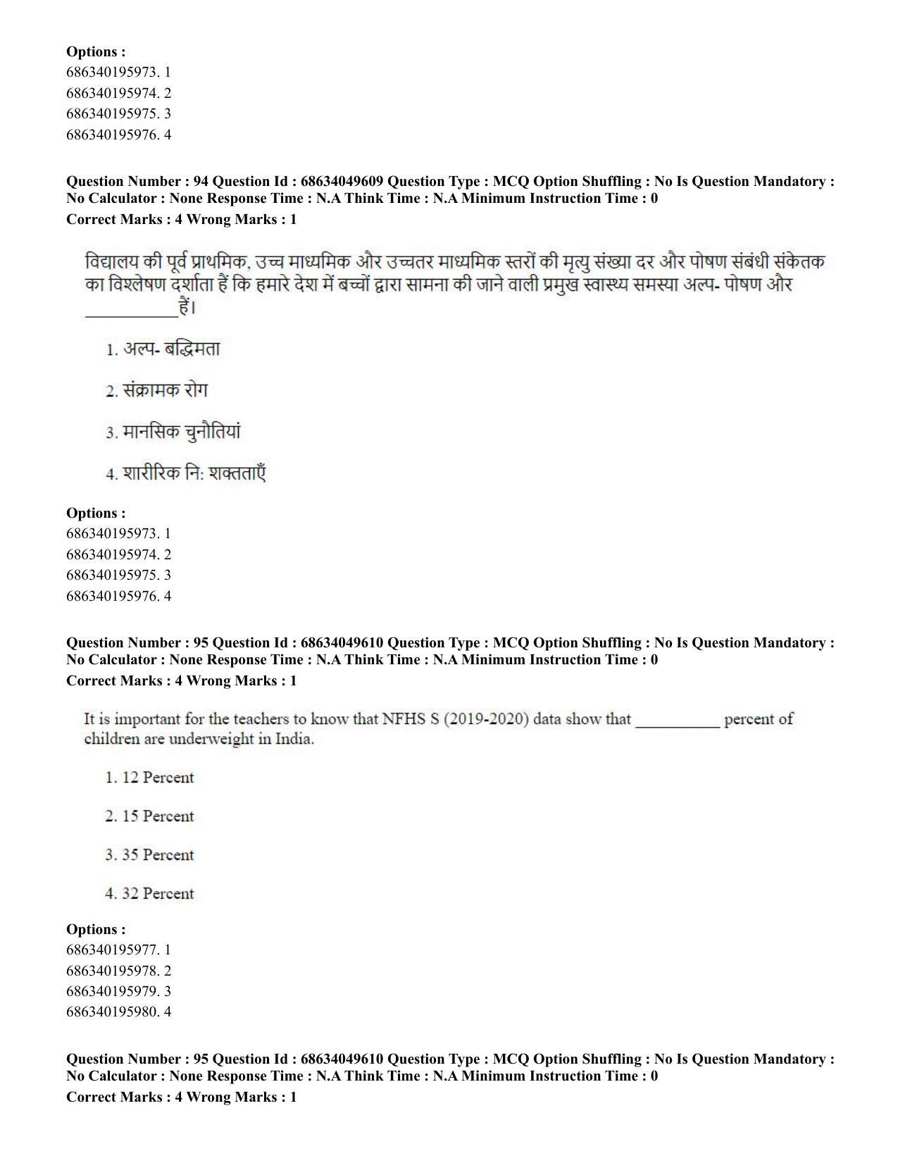 CUET PG 2023: COQP03 – B.Ed (Hin) - Shift 3 (2-07-2023) Question Paper - Page 92