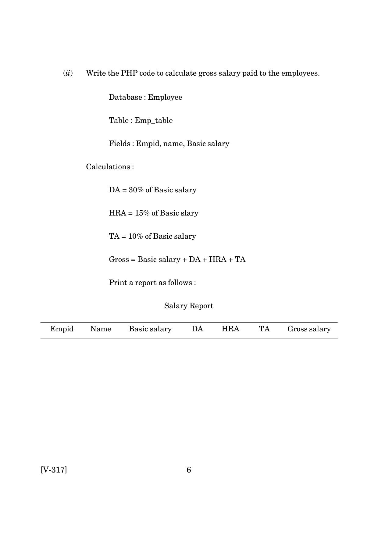 Goa Board Class 12 Web Technology   (June 2019) Question Paper - Page 6
