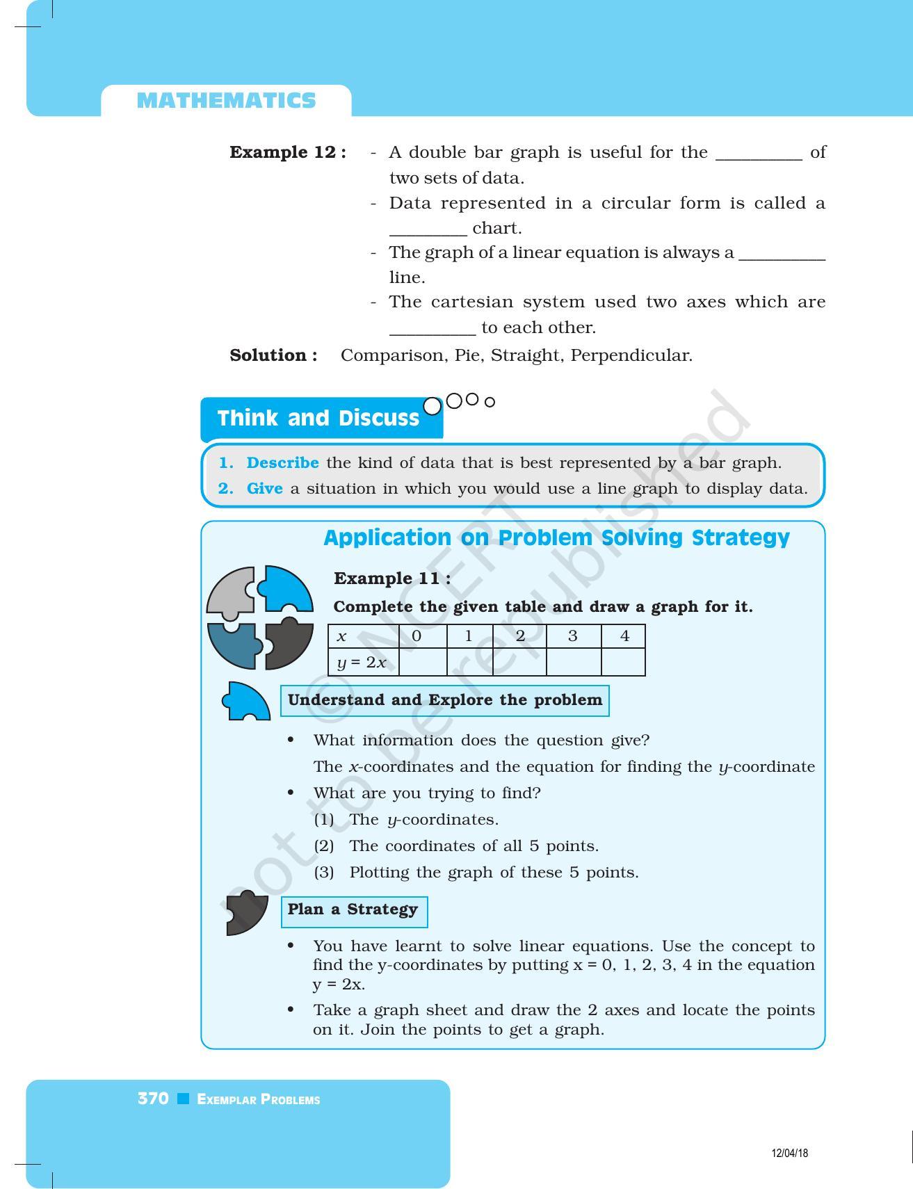 NCERT Exemplar Book for Class 8 Maths: Chapter 12- Introduction to Graphs - Page 6