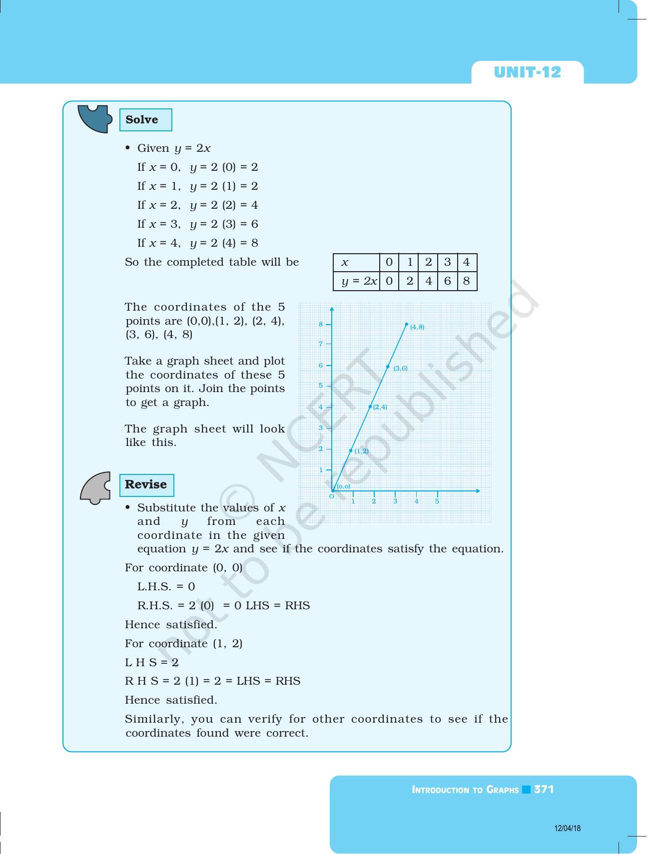 NCERT Exemplar Book for Class 8 Maths: Chapter 12- Introduction to Graphs - Page 7