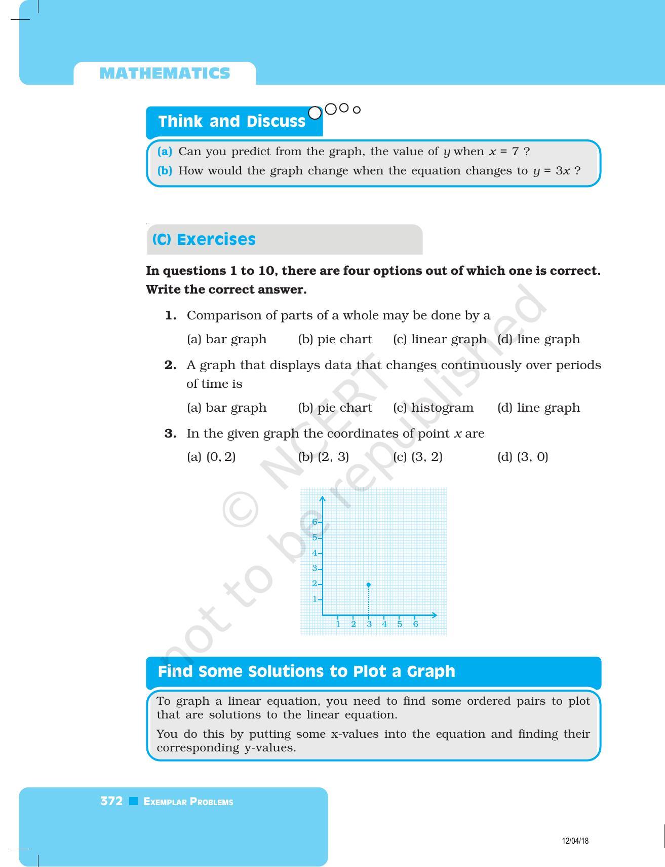 NCERT Exemplar Book for Class 8 Maths: Chapter 12- Introduction to Graphs - Page 8