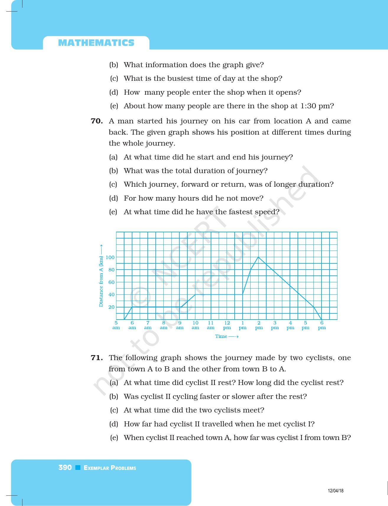 NCERT Exemplar Book for Class 8 Maths: Chapter 12- Introduction to Graphs - Page 26