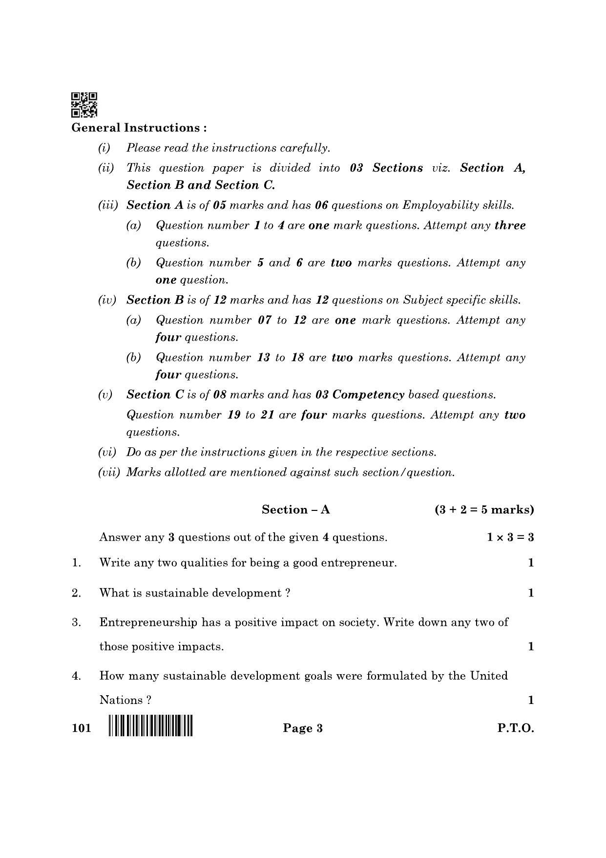 CBSE Class 10 101 Apparel 2022 Question Paper - Page 3
