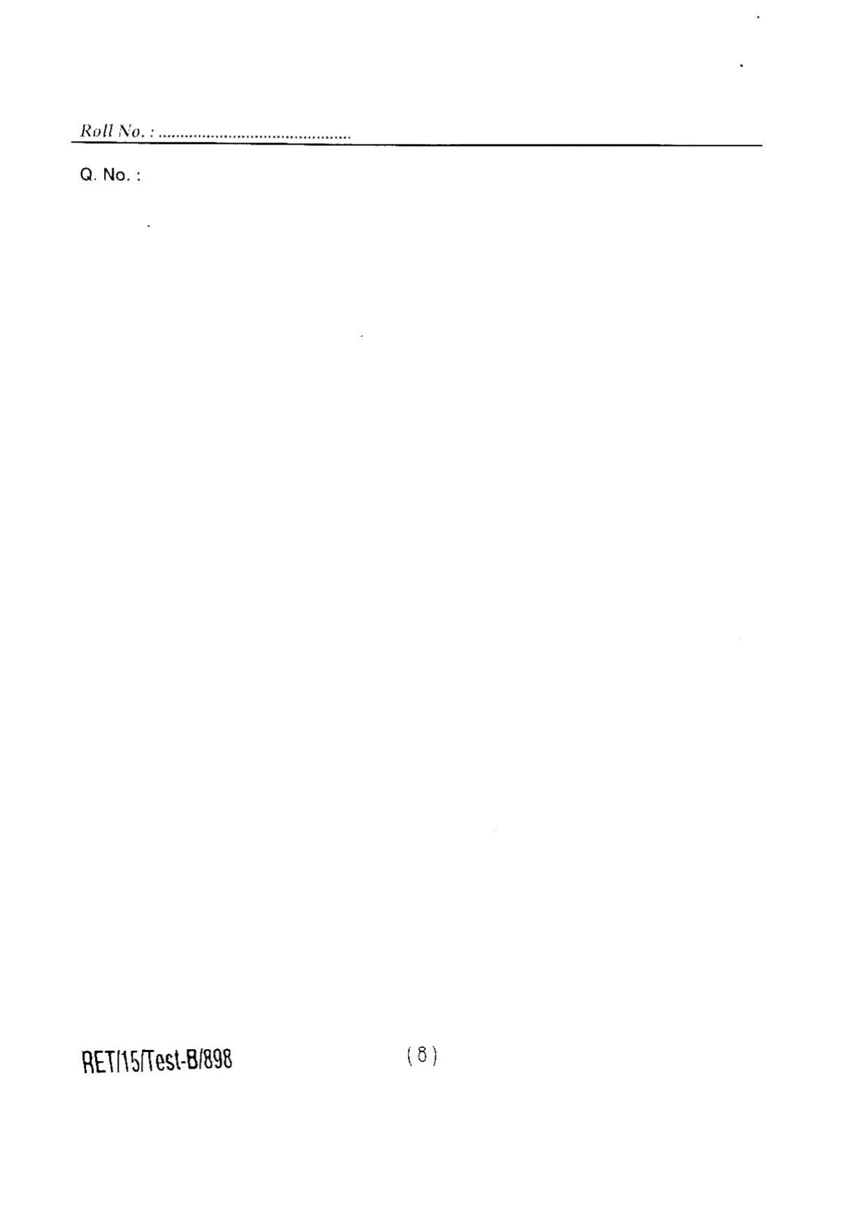 BHU RET GEOGRAPHY SOCAL 2015 Question Paper - Page 10