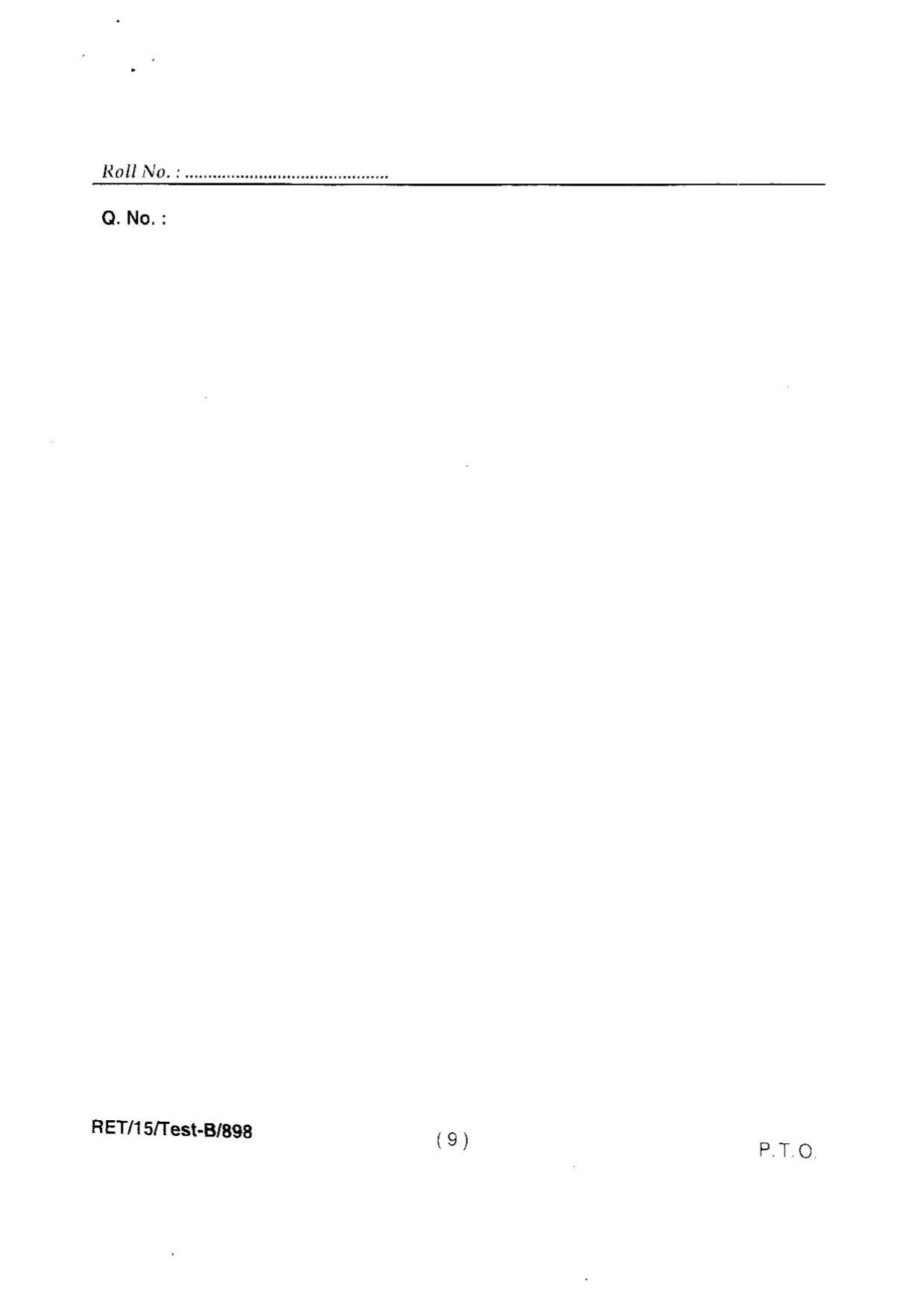 BHU RET GEOGRAPHY SOCAL 2015 Question Paper - Page 11