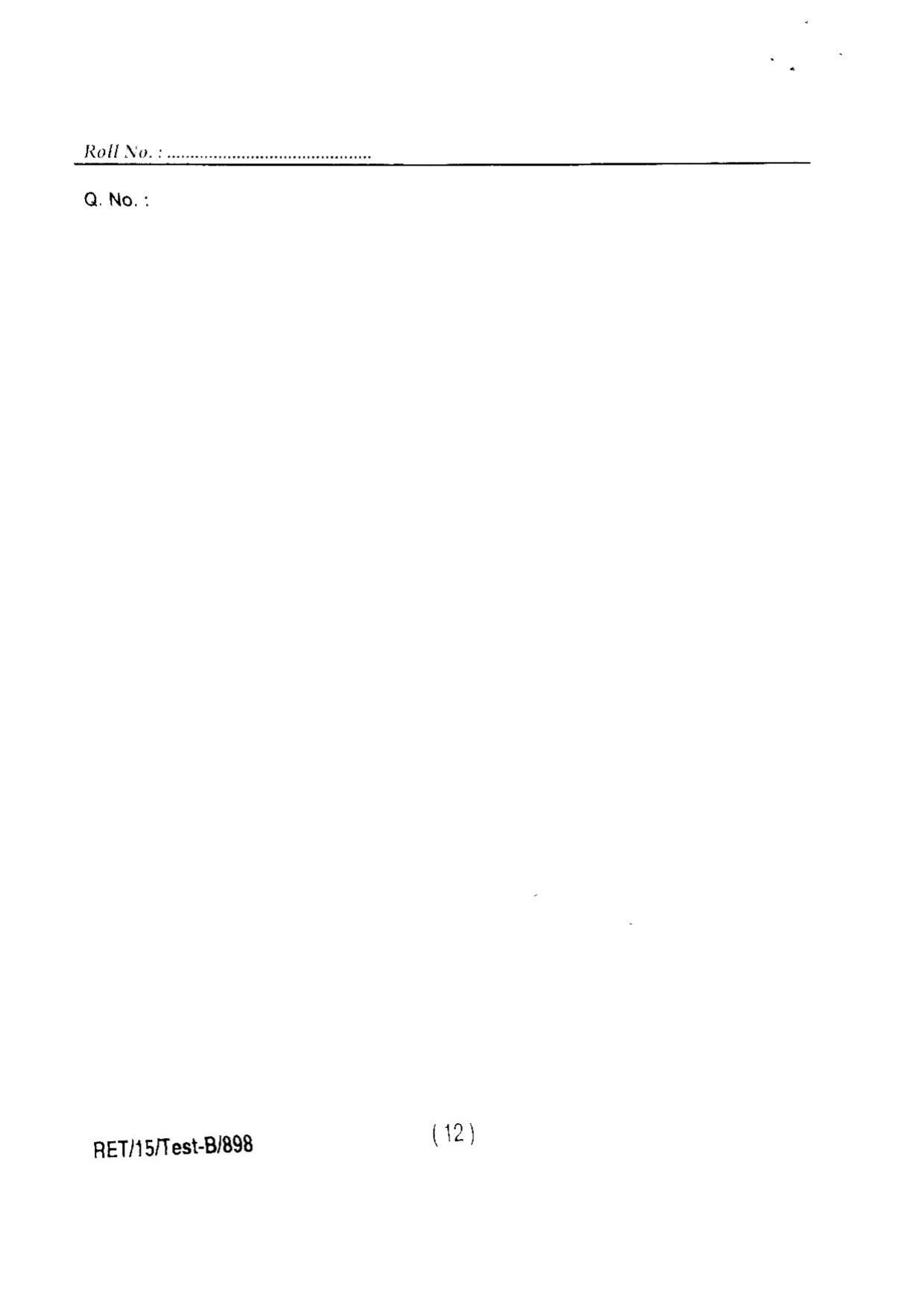 BHU RET GEOGRAPHY SOCAL 2015 Question Paper - Page 14