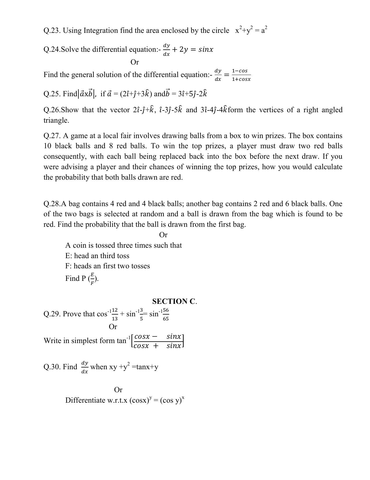 HPBOSE Class 12th Math Sample Question Papers 2025 - Page 4